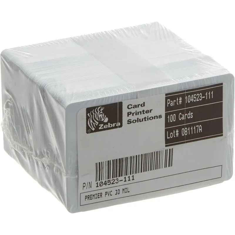 Fogli di plastica Zebra Premier PVC Confezione da 100 - immagine 1