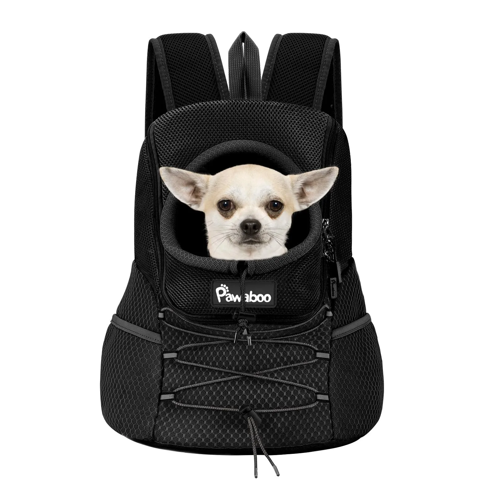 Pawaboo Zaino Trasportatore Frontale Per Cani, Nero, S - immagine 1