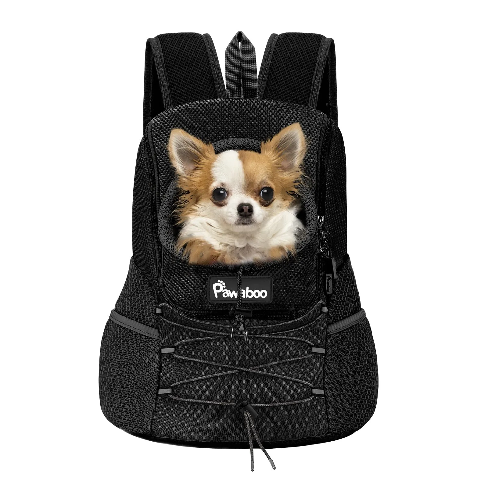 Pawaboo Zaino Trasportatore Frontale Per Cani, Nero, M - immagine 1