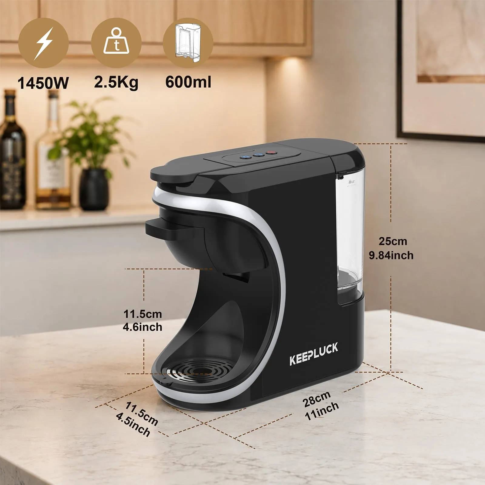 Macchina da caffè 3 in 1 per Nespresso, Dolce Gusto e caffè in polvere - immagine 5