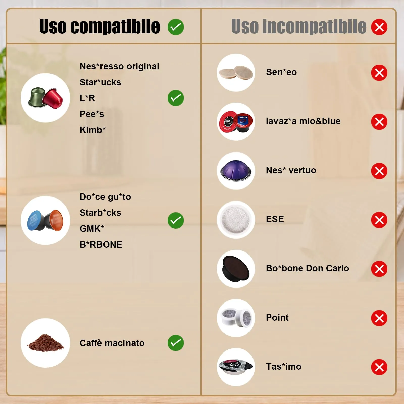 Macchina da caffè 3 in 1 per Nespresso, Dolce Gusto e caffè in polvere - immagine 6