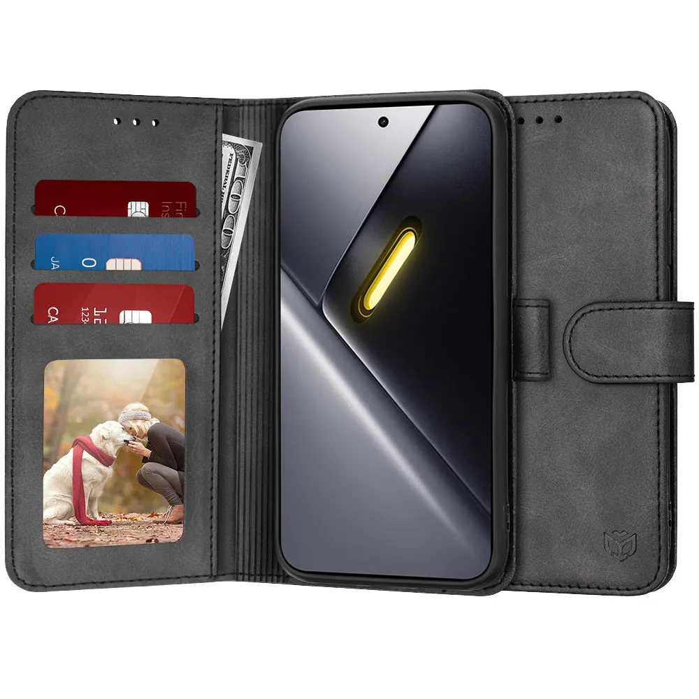Custodia per Xiaomi Poco X8 Pro Max, Techsuit, Diary Book, Nera - immagine 1