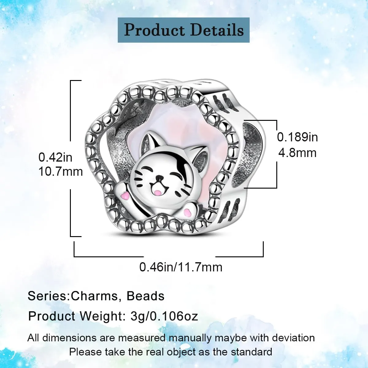 HappyStar charm argento 925,bead charm da donna, ciondolo combinato, I migliori regali per Sorelle e coppie, (perline distanziatrici incluse) - immagine 3
