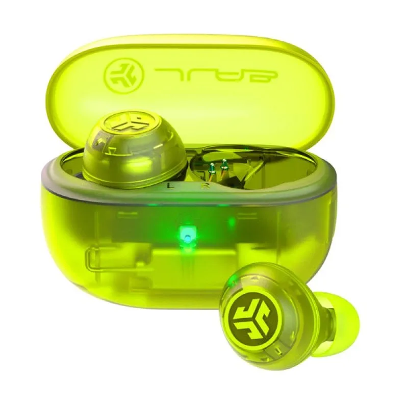 Cuffie Bluetooth JLab Go Pop ANC TWS con cancellazione attiva del rumore, verde trasparente - immagine 1