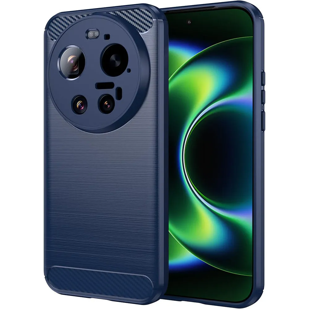 Custodia per Xiaomi 17 Ultra, Techsuit, Carbonio, Blu - immagine 1