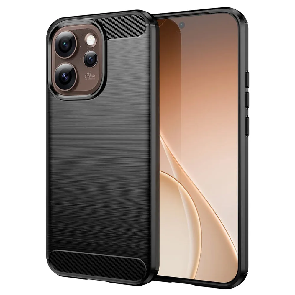 Custodia per Oppo Reno15 Pro Max, Techsuit, Carbonio, Nera - immagine 1