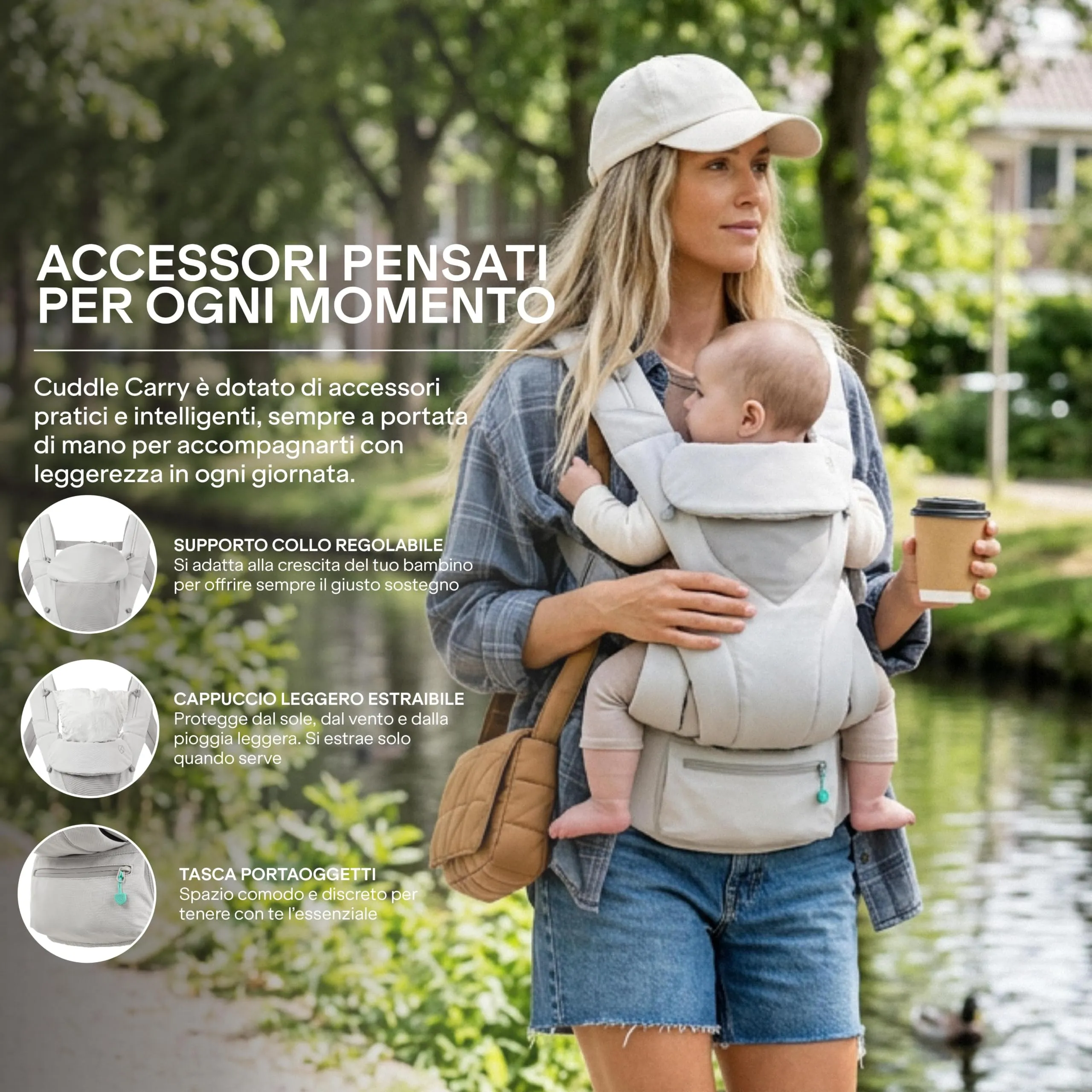 Koala Babycare Marsupio Neonato 0-36 Mesi Ergonomico da 3.2 a 20 kg - Marsupio Bambino con Seduta Evolutiva Regolabile in 3 Misure - Baby Carrier Cuore a Cuore, Fronte Mondo e Schiena - immagine 7