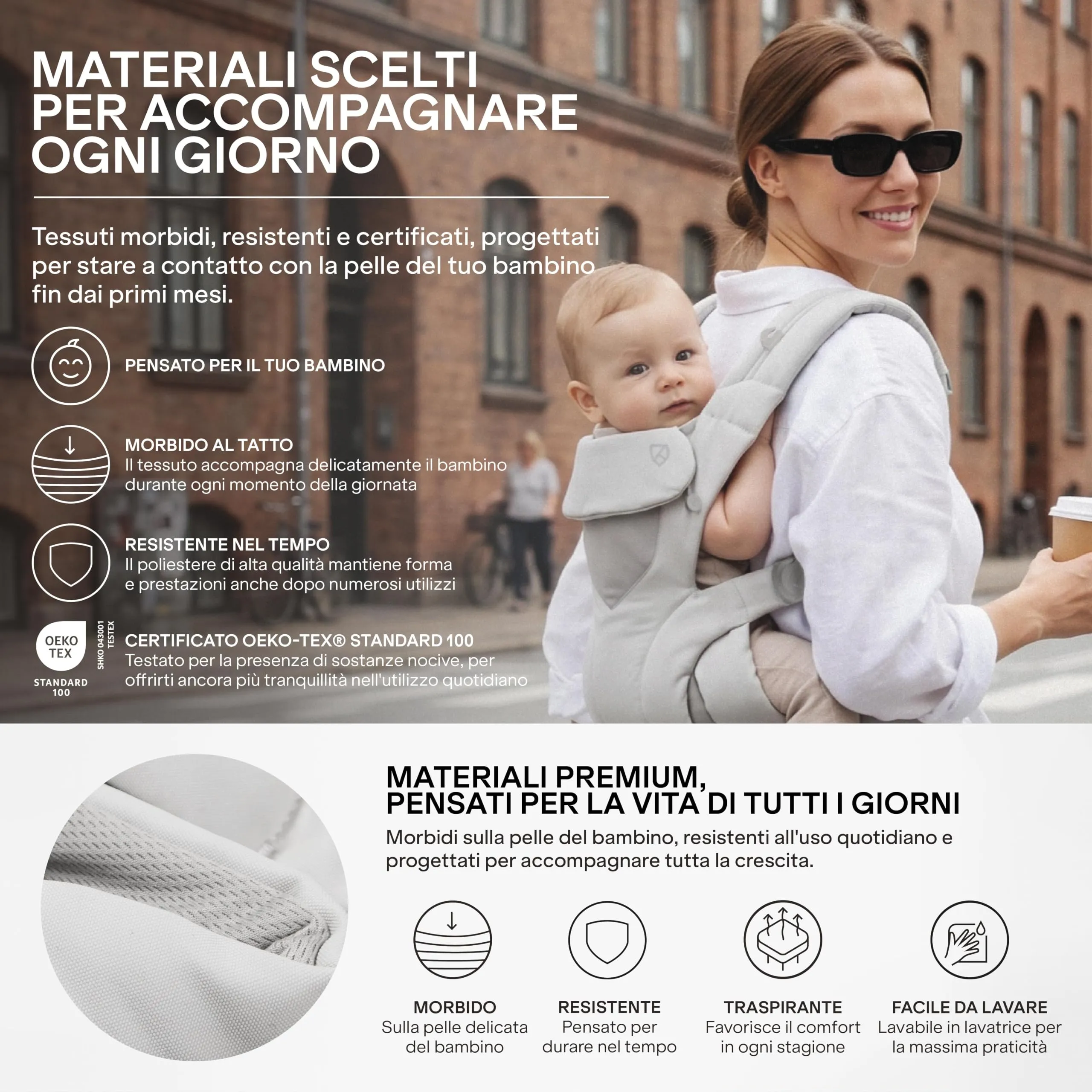 Koala Babycare Marsupio Neonato 0-36 Mesi Ergonomico da 3.2 a 20 kg - Marsupio Bambino con Seduta Evolutiva Regolabile in 3 Misure - Baby Carrier Cuore a Cuore, Fronte Mondo e Schiena - immagine 9