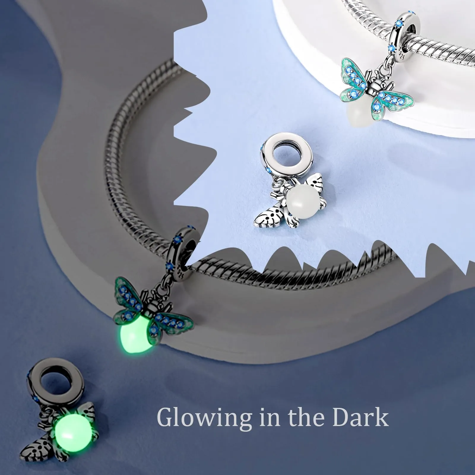 HappyStar charm argento 925,bead charm da donna, ciondolo combinato, I migliori regali per Sorelle e coppie, (perline distanziatrici incluse) - immagine 2