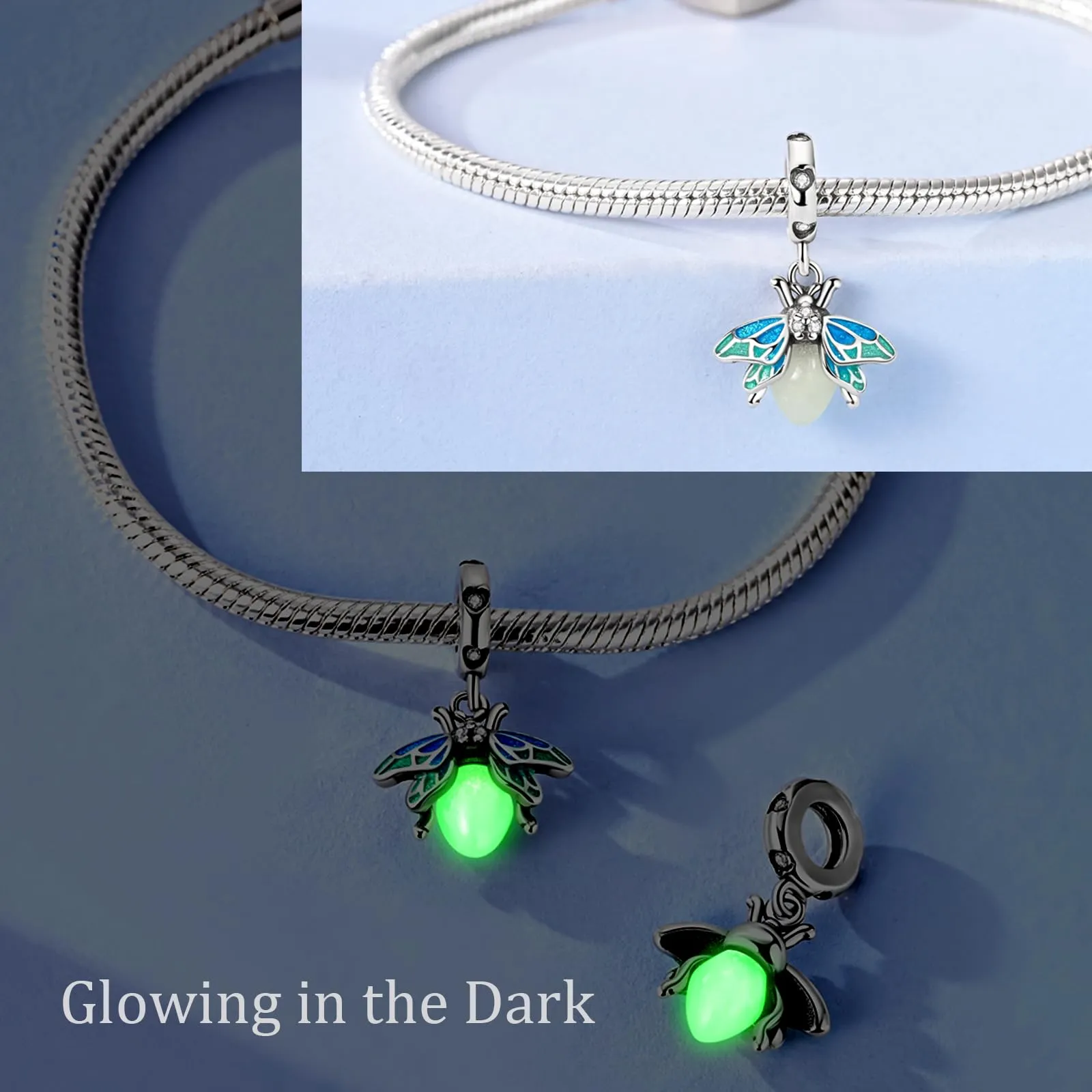 HappyStar charm argento 925,bead charm da donna, ciondolo combinato, I migliori regali per Sorelle e coppie, (perline distanziatrici incluse) - immagine 3