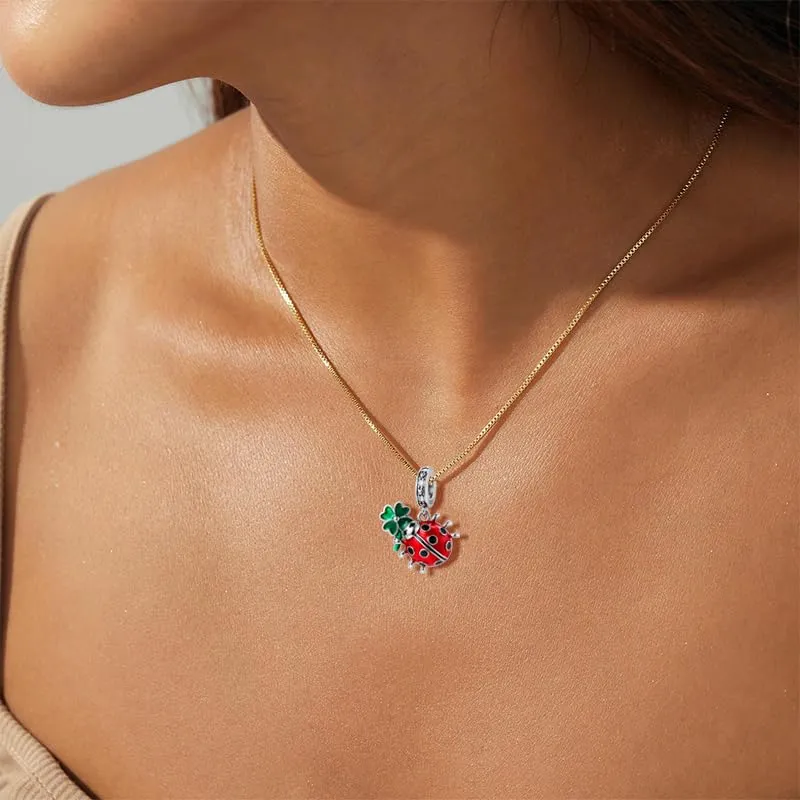 HappyStar charm argento 925,bead charm da donna, ciondolo combinato, I migliori regali per Sorelle e coppie, (perline distanziatrici incluse) - immagine 6