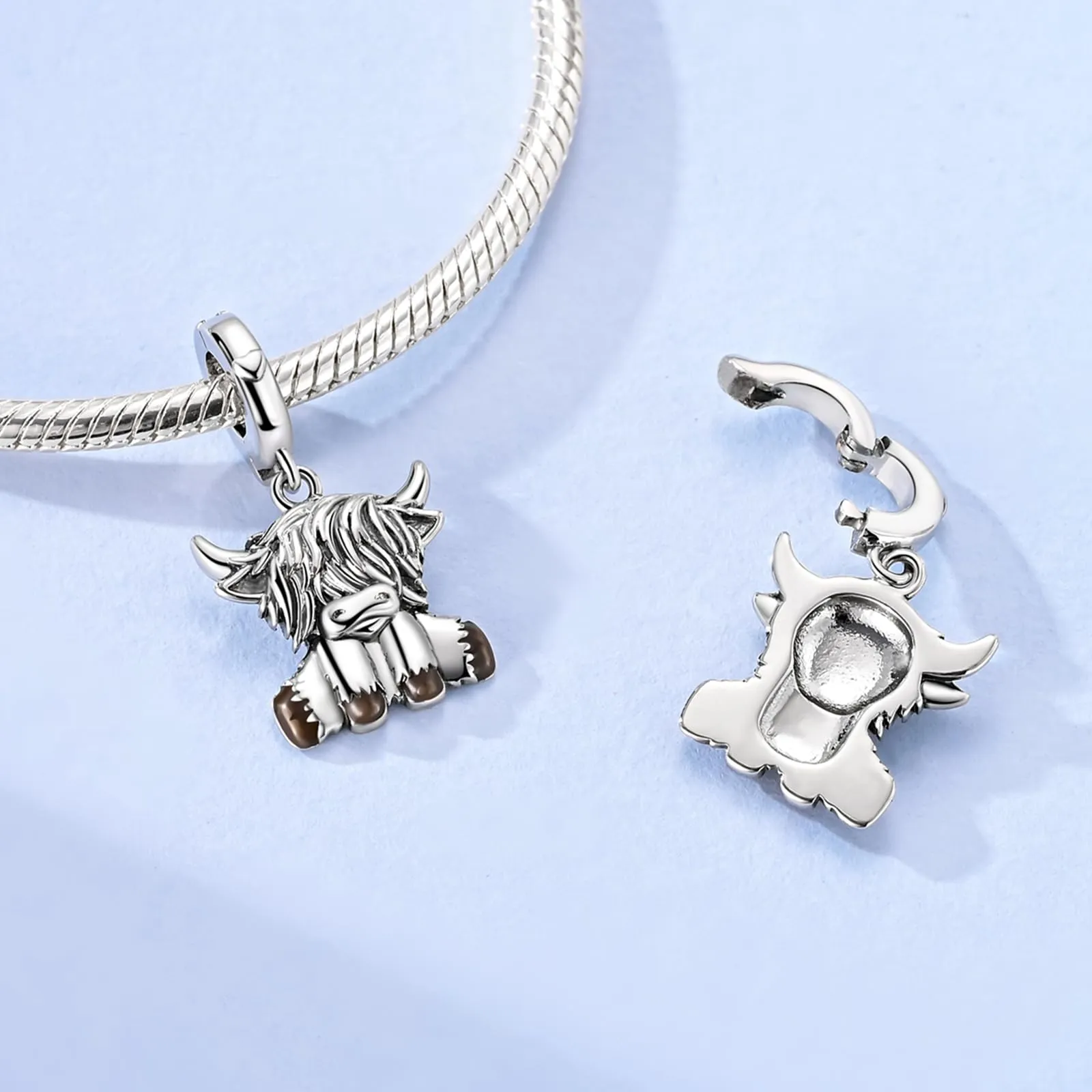 HappyStar charm argento 925,bead charm da donna, ciondolo combinato, I migliori regali per Sorelle e coppie, (perline distanziatrici incluse) - immagine 3