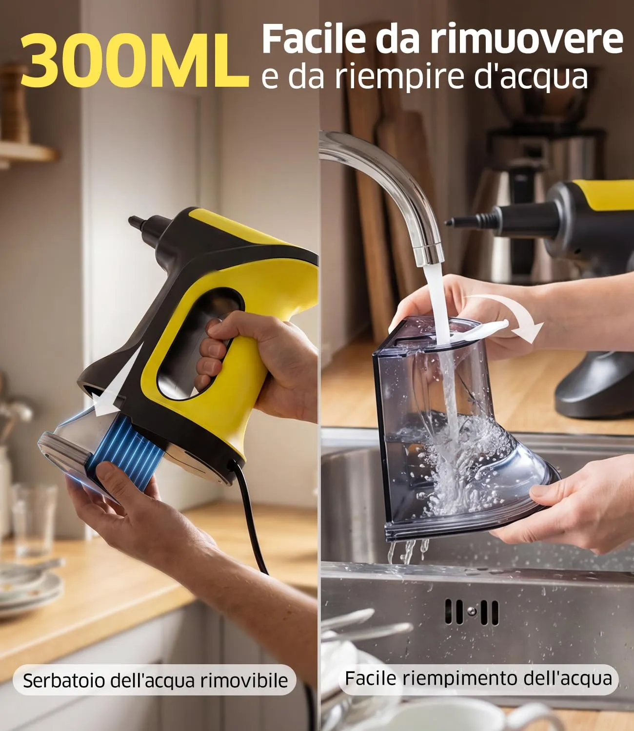 PEXCHO Scopa a Vapore Multifunzione 7 in 1, 1500W Riscalda in 15 Secondi - immagine 8