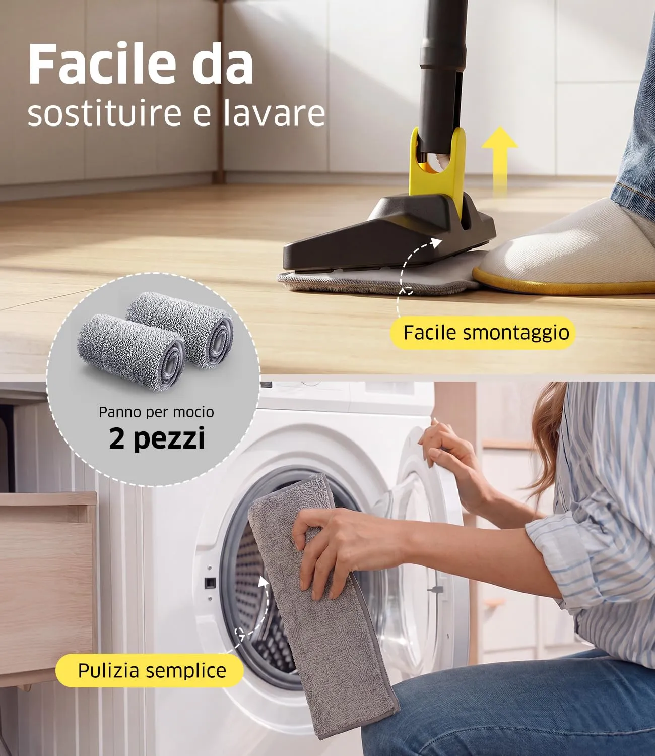 PEXCHO Scopa a Vapore Multifunzione 7 in 1, 1500W Riscalda in 15 Secondi - immagine 9