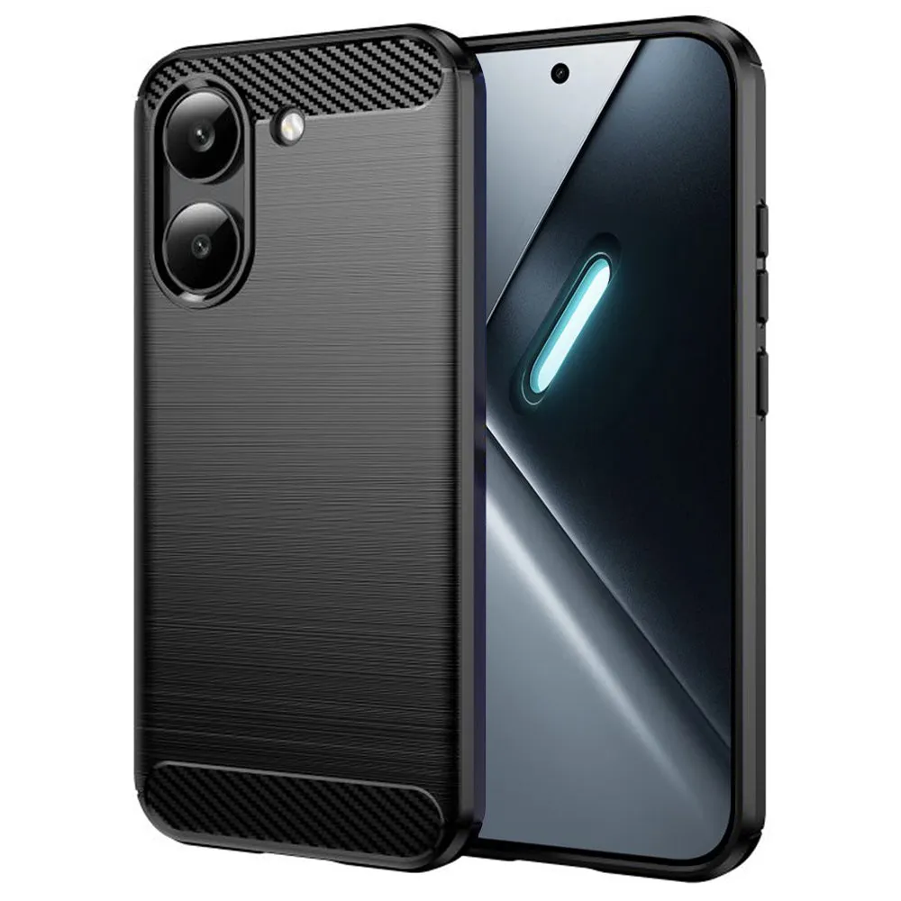 Custodia per Xiaomi Poco X8 Pro, Techsuit, Carbonio, Nera - immagine 1
