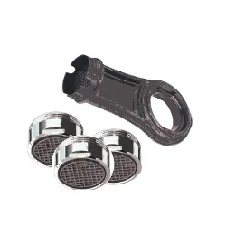 Rompigetto rubinetto Set 3 aeratori maschio con chiave ( M 22/24 ) Cromo 001085 - immagine 1