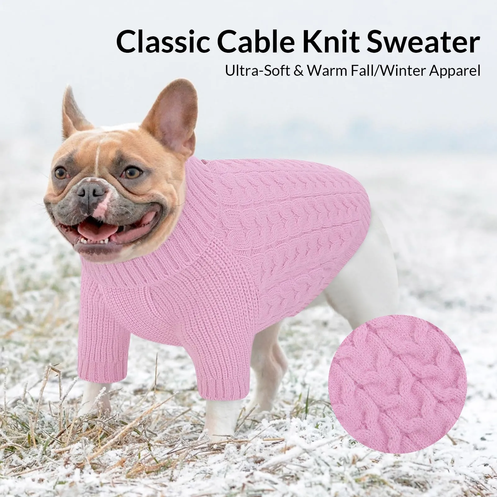 PUZAUKAL Maglioncino Cane Taglia Grande, Maglione Cane A Maniche, Lilla XL - immagine 3