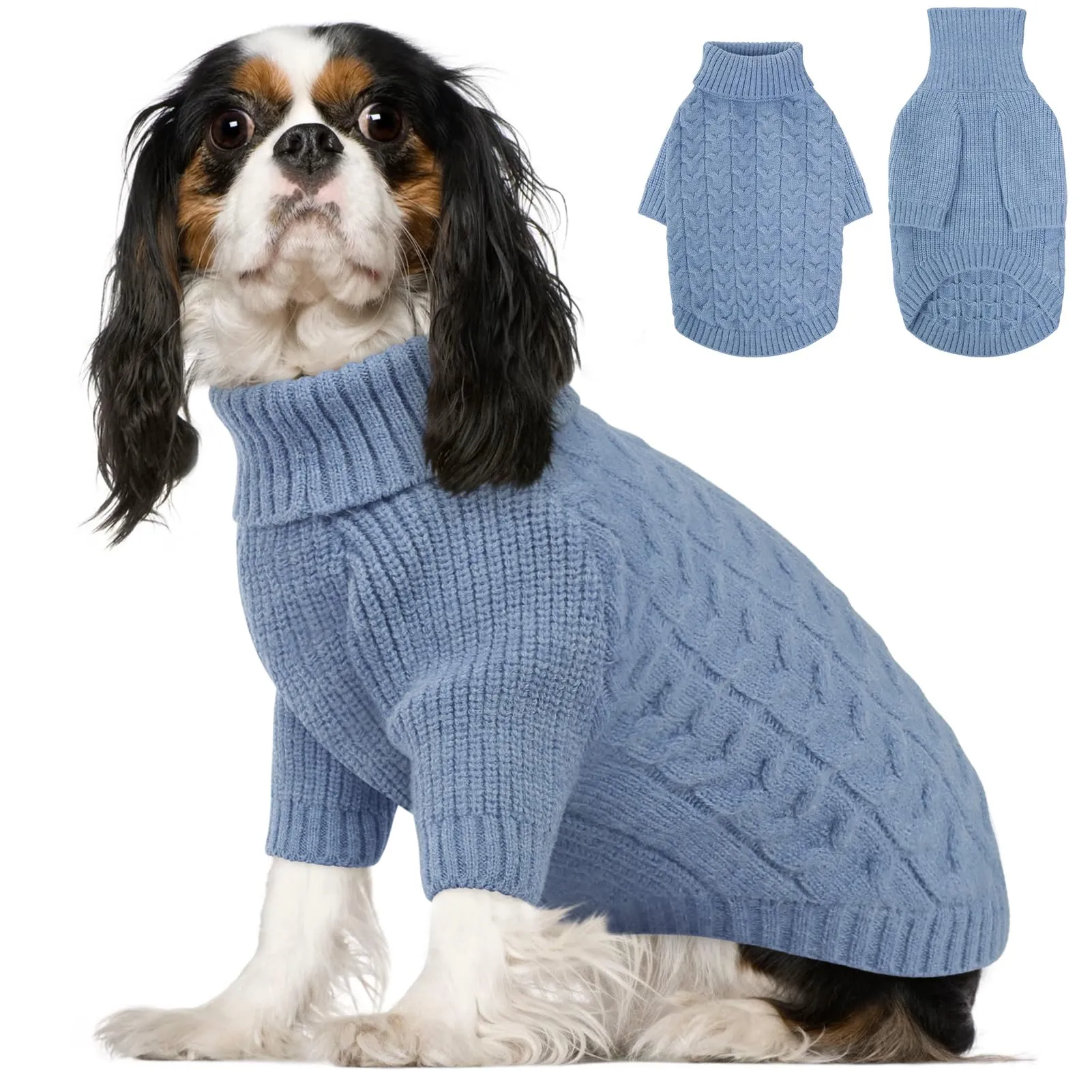 PUZAUKAL Maglioncino Cane Taglia Grande, Maglione Cane A Maniche, Blu XXL - immagine 1