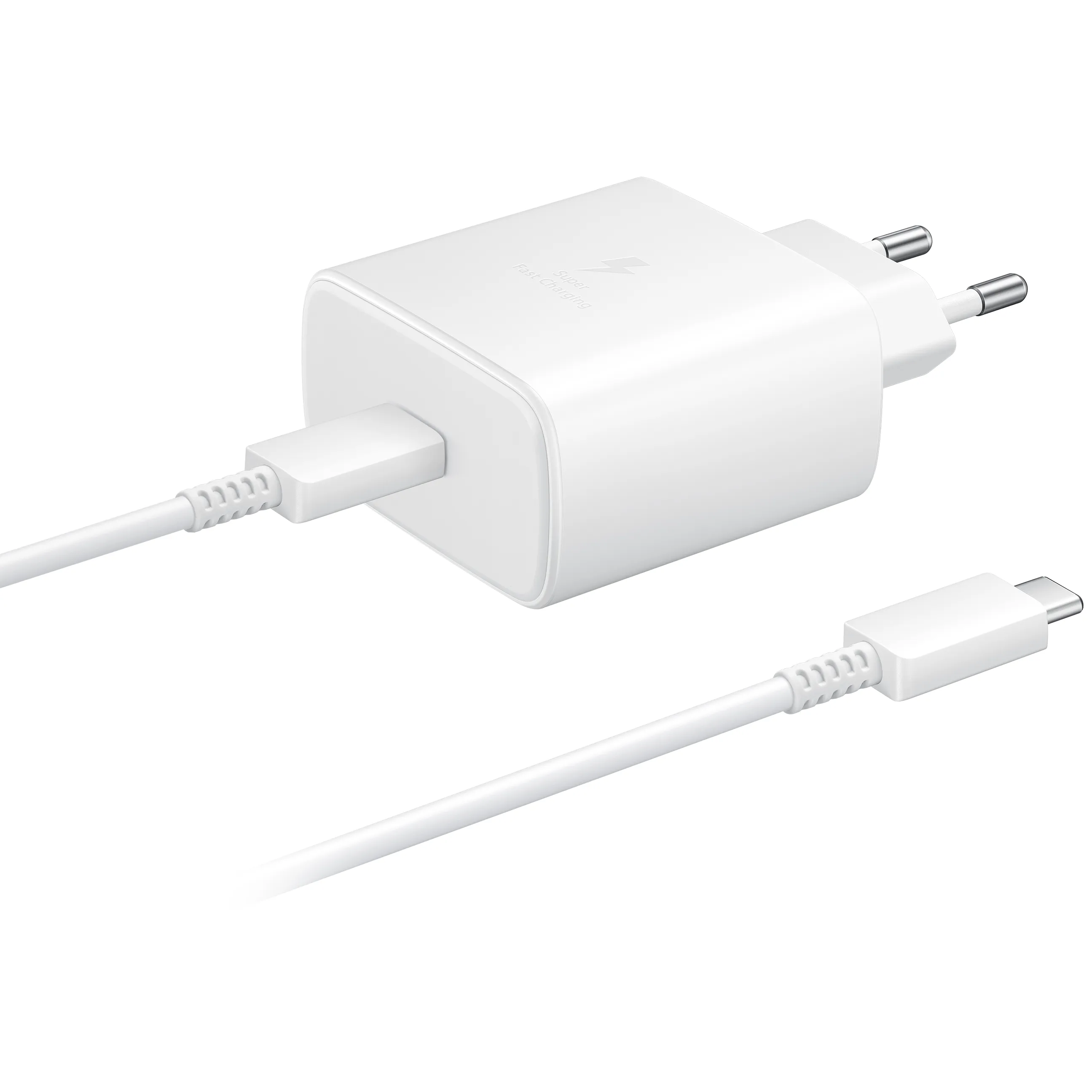 Caricabatterie da Rete con Cavo USB-C Samsung EP-TA845 + DW767JWE, 45W, 4.05A, 1 x USB-C, Bianco GP-PTU020SOFWQ - immagine 1