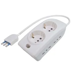 Multipresa tavolo 6P 10/16A Bianco PP0541 - immagine 1