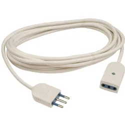 Prolunga elettrica (5m) H05VV-F 3x0,75 mmq (10A 2P+T) Bianco PP0382R - immagine 1
