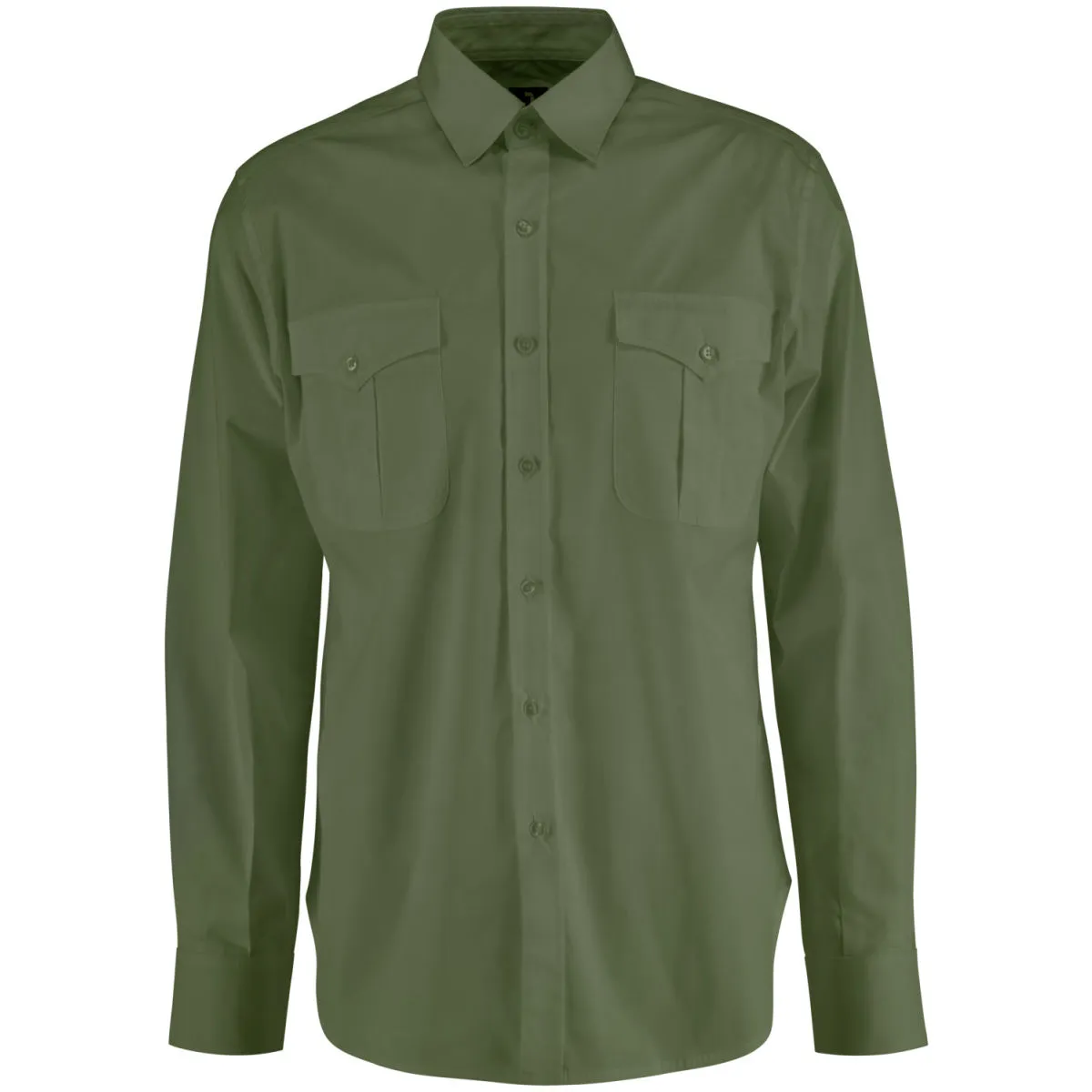 JOBELINE Camicia da uomo Marlon Maniche lunghe; Taglia 39/40; verde oliva - immagine 1