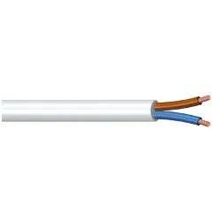 Cavo elettrico bipolare H03VV-F 2x0,75 mmq (15m) Bianco PP0359 - immagine 1