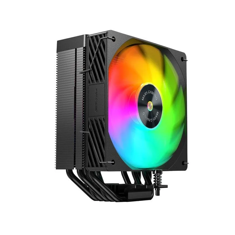 Mars Gaming Mcpu-x5argb CPU Cooler 280w Tdp 5x Heatpipes Hct Pwm Fan Sì Argb 120mm Nero - immagine 1