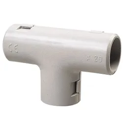 Set giunti canaline 3 vie (per tubi d.20 mm) 4 pz Grigio PP0261 - immagine 1