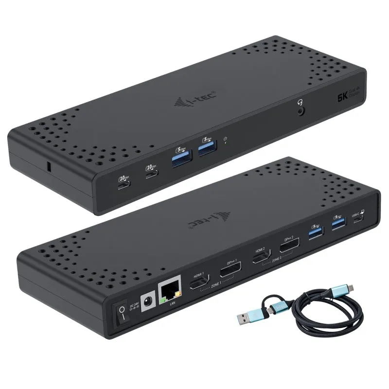 I-Tec Docking Station Gen2 USB 3.0 / USB-C / Thunderbolt 3 Doppio Display + Power Delivery 100W - immagine 1