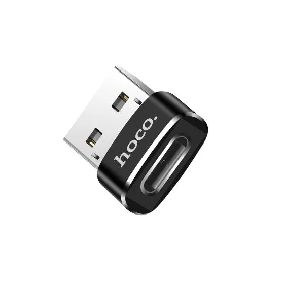 Adattatore Dati e Ricarica USB-C - USB-A HOCO UA6, Nero - immagine 1