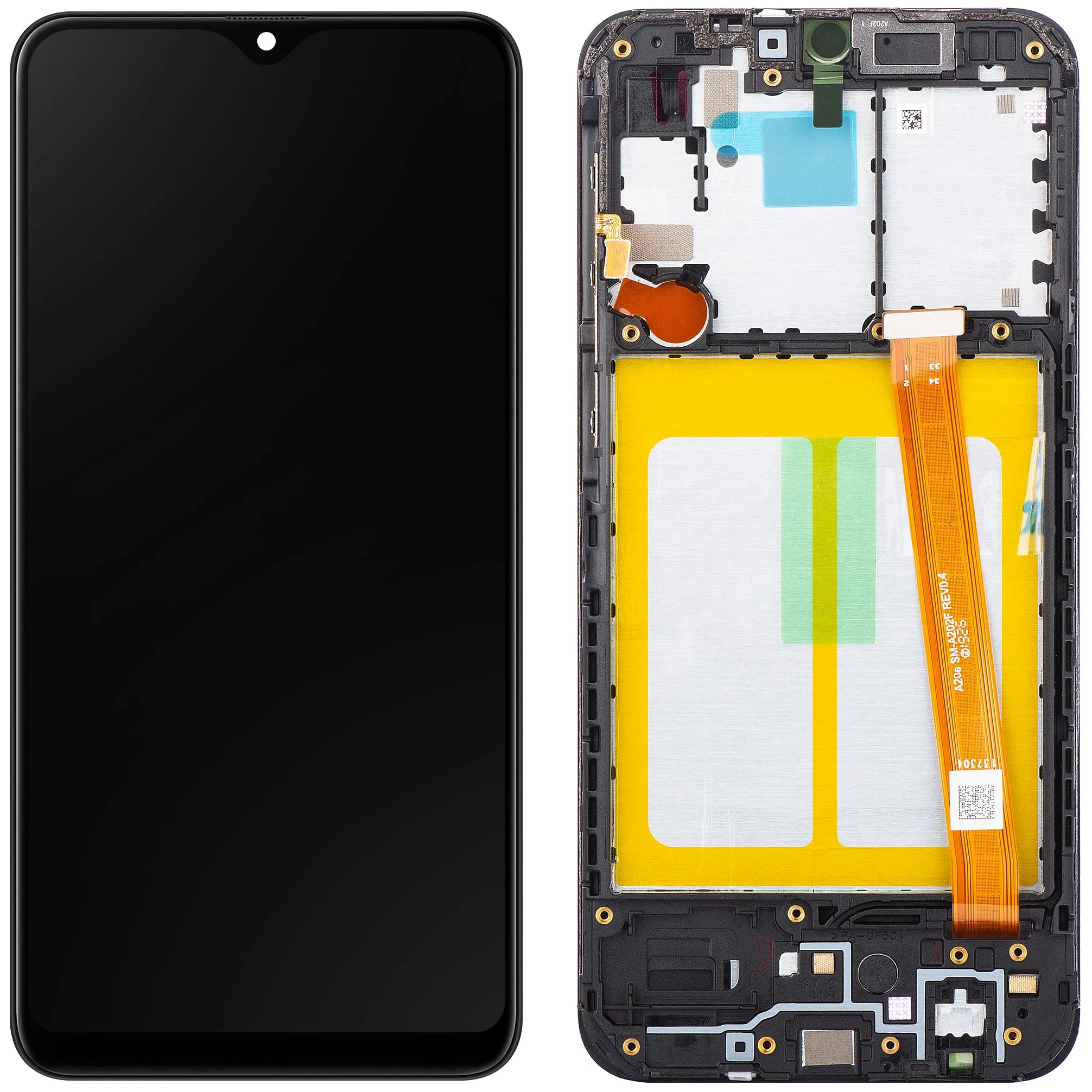 Display con Touchscreen Samsung Galaxy A20e A202, con Cornice, Nero, Service Pack GH82-20186A - immagine 1