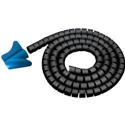 Raccoglicavo guaina Spiralina (25mm x 2m) Nero PP8099 2 - immagine 1