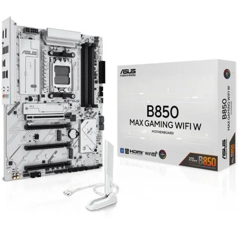 Scheda Madre ASUS B850 MAX GAMING WIFI W AMD B850 AM5 DDR5 ATX WiFi 6E RGB - immagine 1