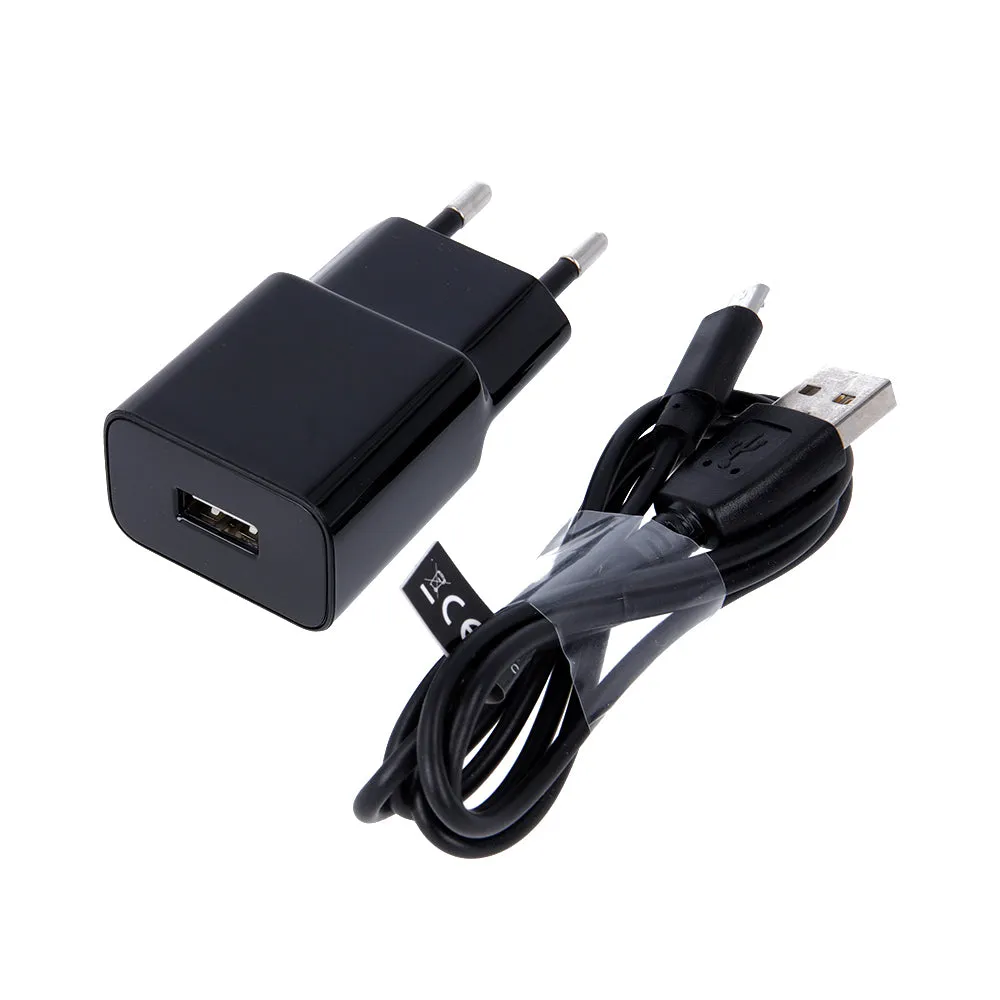 Caricabatterie da rete con cavo microUSB MaXlife MXTC-01, 10.5W, 2.1A, 1 x USB-A, Nero - immagine 1