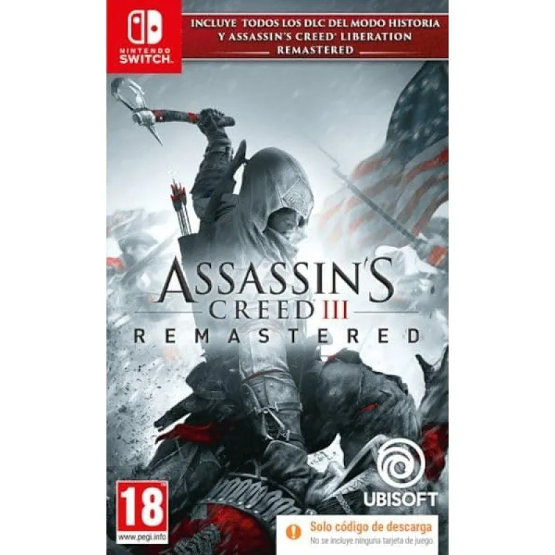 Assassins Creed III + Assassins Creed Liberation Remastered Codice in una scatola Nintendo Switch - immagine 1