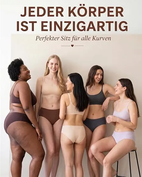 ALL OF SHE 5 Pack di Mutande Senza Cuciture Donne a Vita Media scivolamenti Morbidi Mutandine Senza Cuciture Biancheria Intima Donne Multipack XS-XL,S - immagine 7