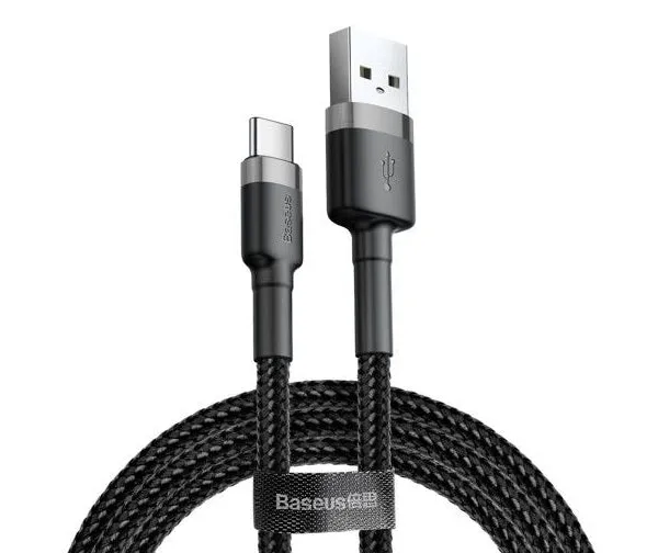 Cavo Dati e Ricarica USB-A - USB-C Baseus Cafule, 18W, 2m, Grigio CATKLF-CG1 - immagine 1