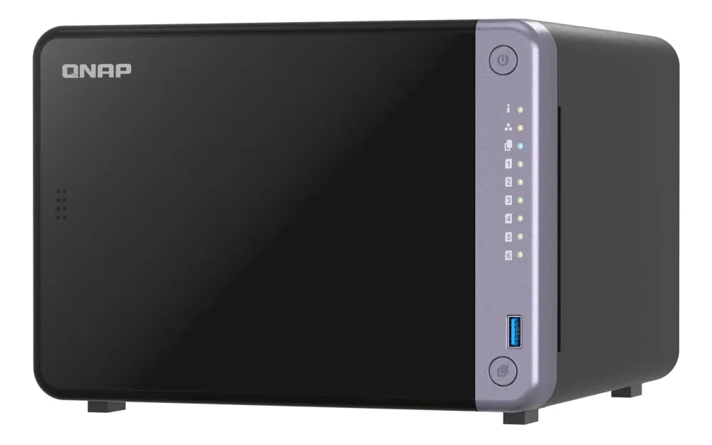 QNAP TS-632X-4G server NAS e di archiviazione Tower Alpine Alpine AL-524 4 GB DDR4 QNAP QTS Nero - immagine 1