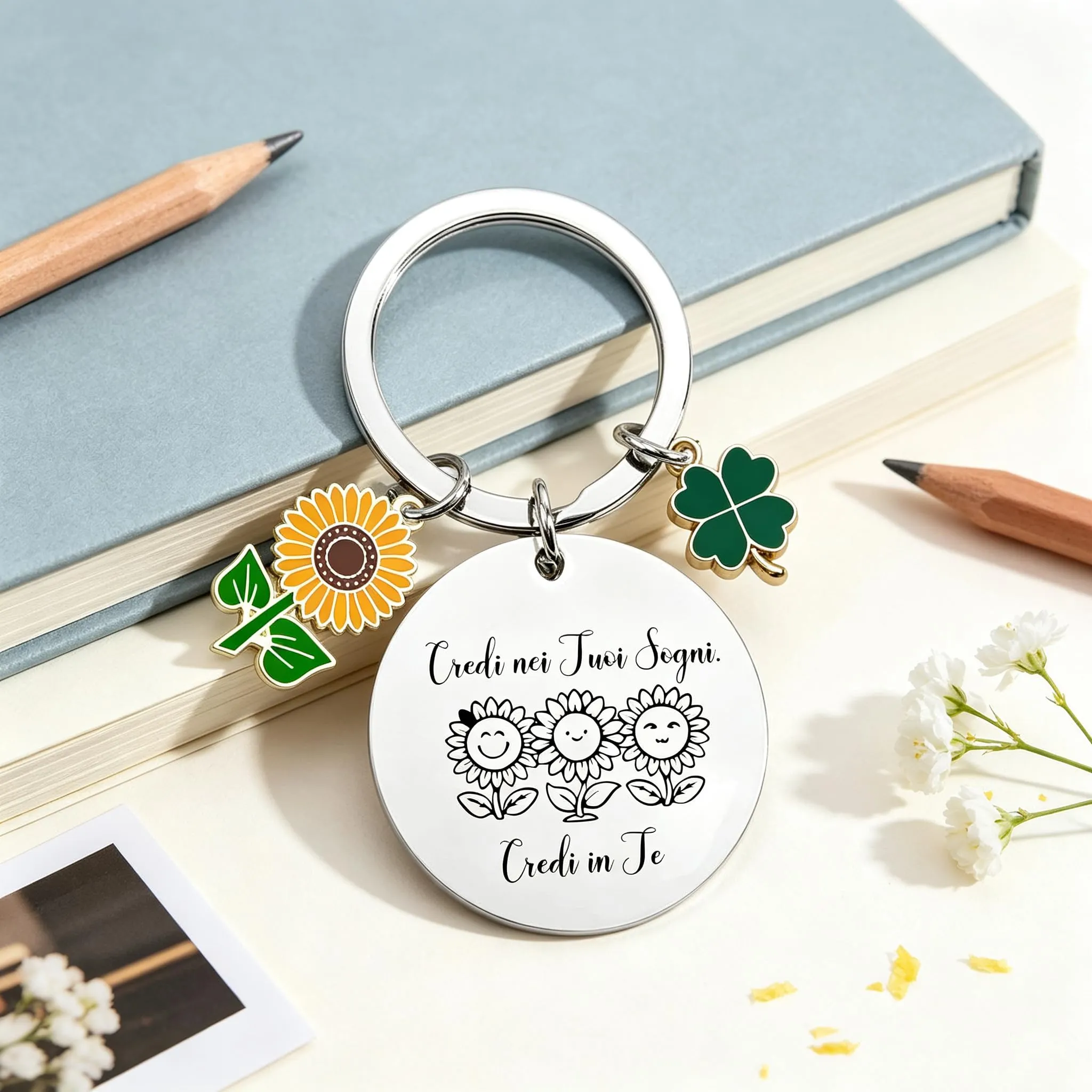 GUOYU Regali di Ispirazione Portachiavi Portafortuna Amica-Regali di Compleanno Donna,Regalo donna, Regali Ispirativi per Migliori Amiche, Colleghe, Moglie, Madre, Sorelle-Regali Natale Collega (7) - immagine 3