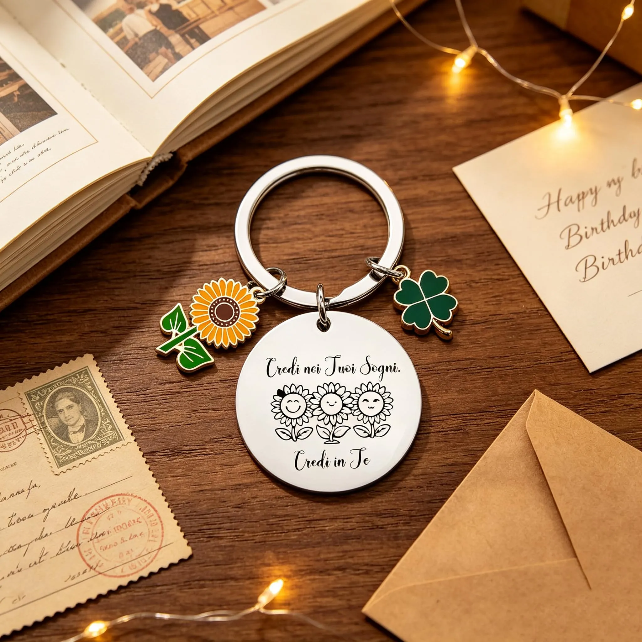 GUOYU Regali di Ispirazione Portachiavi Portafortuna Amica-Regali di Compleanno Donna,Regalo donna, Regali Ispirativi per Migliori Amiche, Colleghe, Moglie, Madre, Sorelle-Regali Natale Collega (7) - immagine 4