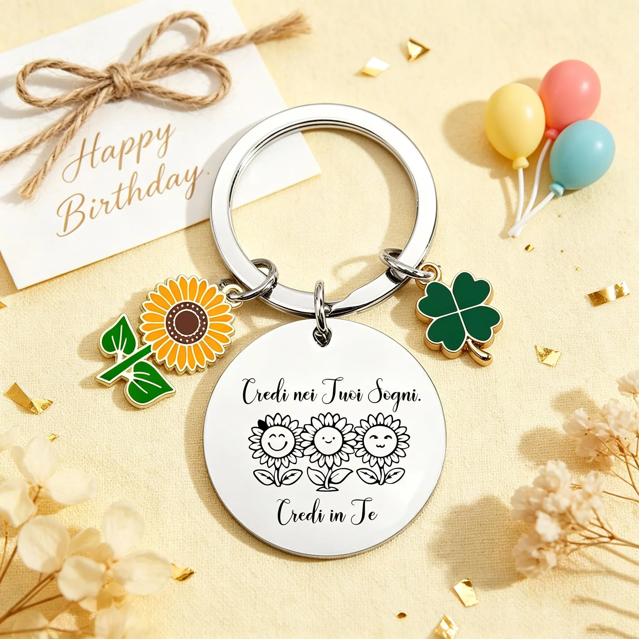 GUOYU Regali di Ispirazione Portachiavi Portafortuna Amica-Regali di Compleanno Donna,Regalo donna, Regali Ispirativi per Migliori Amiche, Colleghe, Moglie, Madre, Sorelle-Regali Natale Collega (7) - immagine 6
