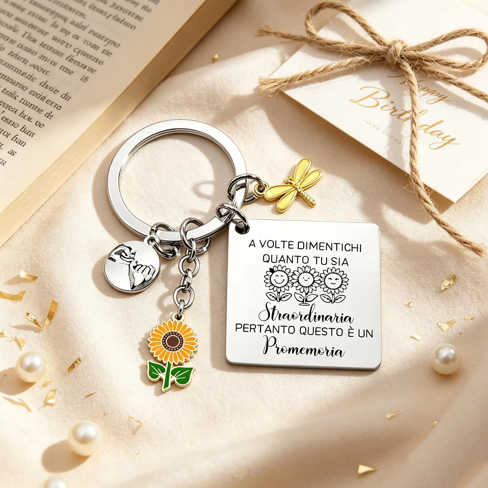 GUOYU Regali di Ispirazione Portachiavi Portafortuna Amica-Regali di Compleanno Donna,Regalo donna, Regali Ispirativi per Migliori Amiche, Colleghe, Moglie, Madre, Sorelle-Regali Natale Collega (6) - immagine 2