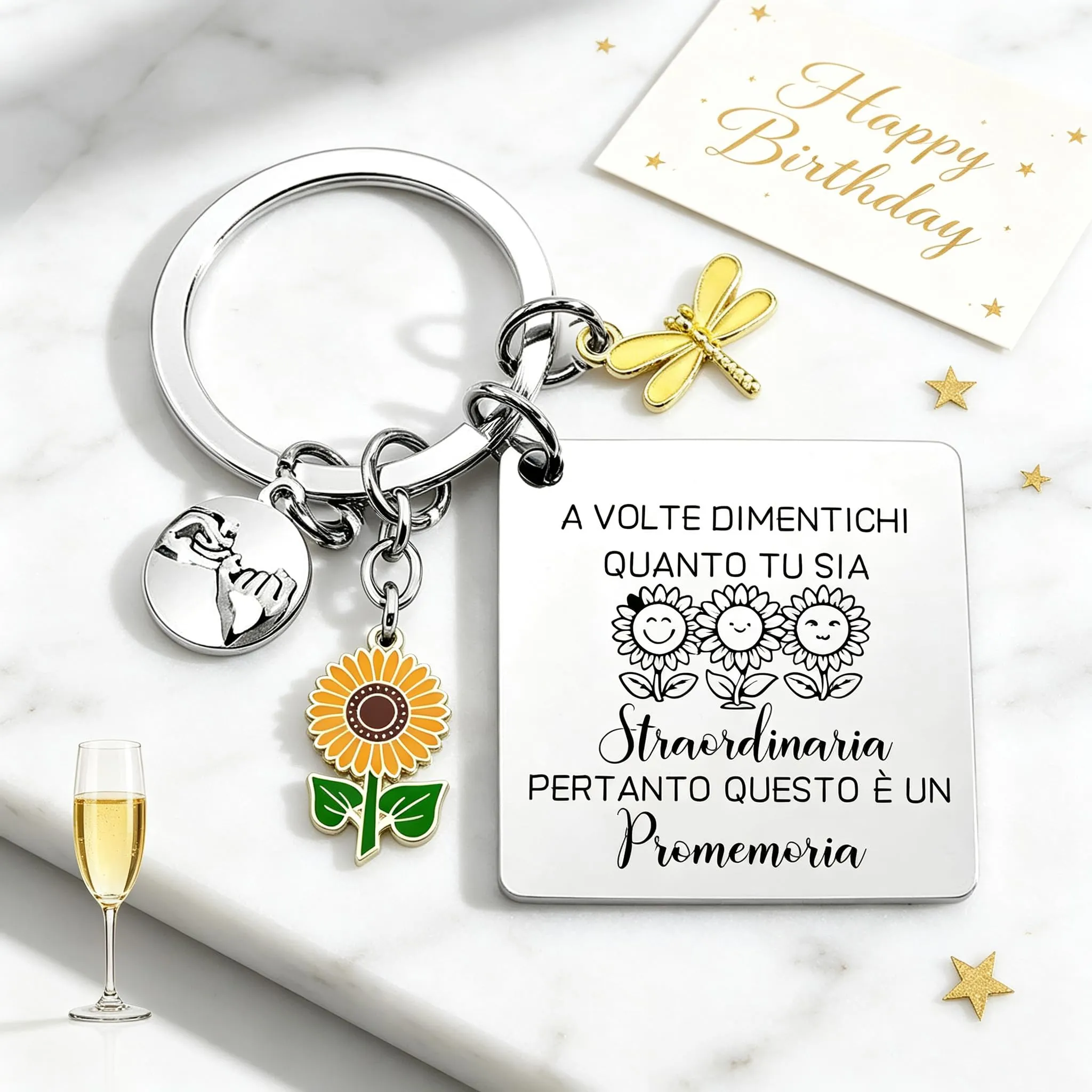 GUOYU Regali di Ispirazione Portachiavi Portafortuna Amica-Regali di Compleanno Donna,Regalo donna, Regali Ispirativi per Migliori Amiche, Colleghe, Moglie, Madre, Sorelle-Regali Natale Collega (6) - immagine 5