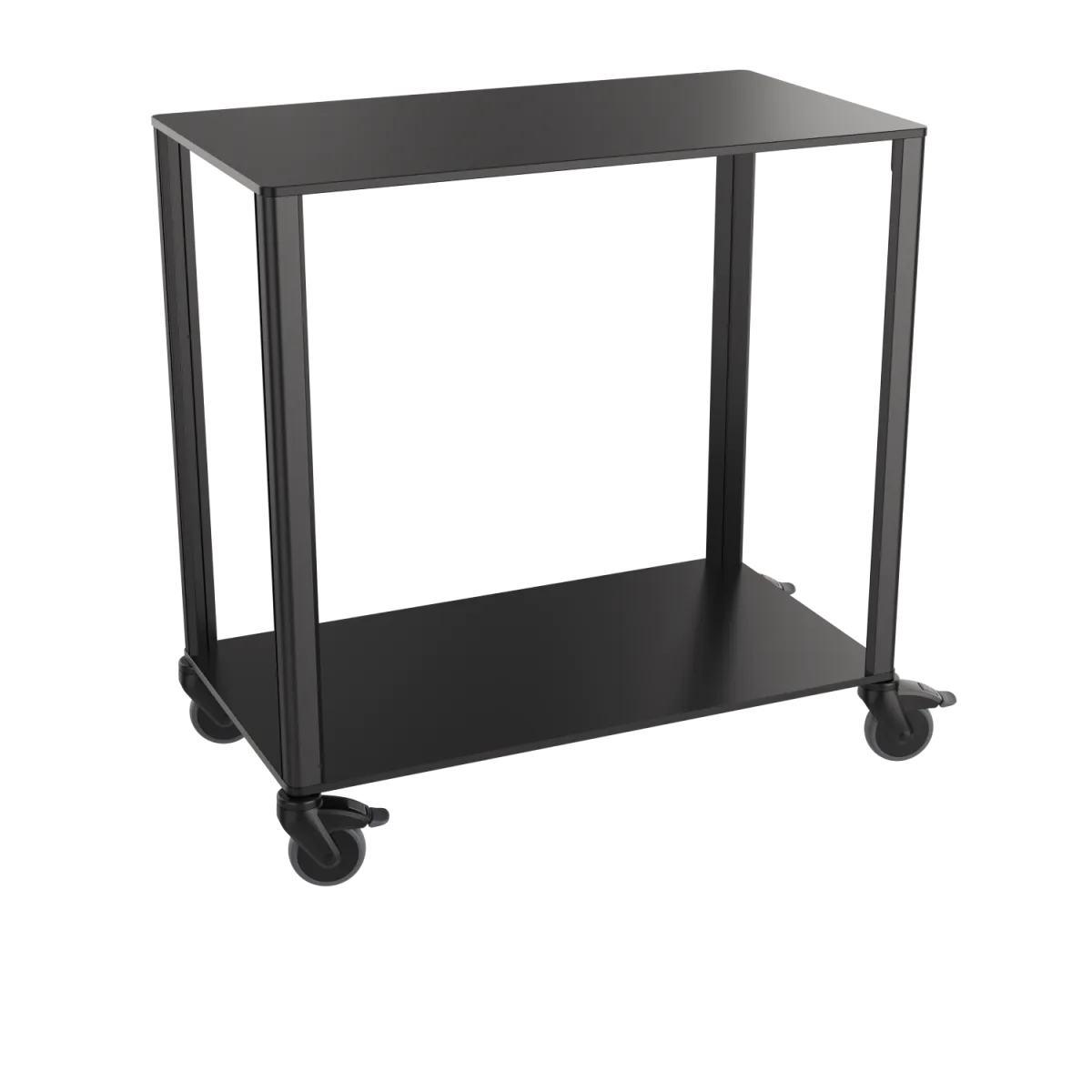 QUATRO Carrello di servizio elegante Nero; 90x51x92 cm (LxPxH); nero - immagine 1