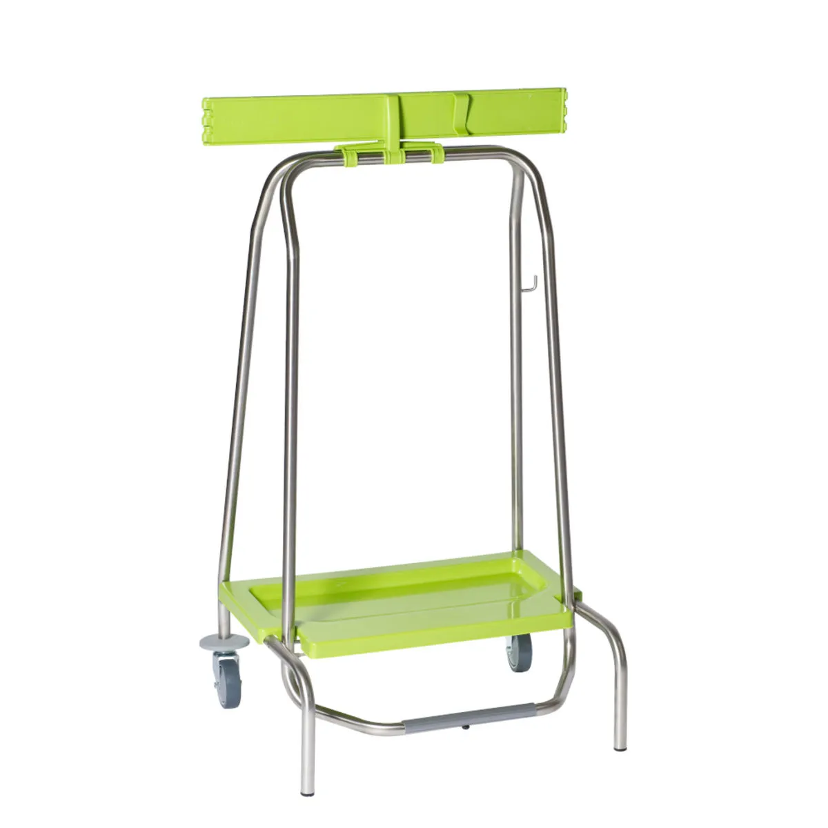 QUATRO Carrello portasacco per rifiuti con 2 piedini; 59x100x49 cm (LxHxP); verde - immagine 1