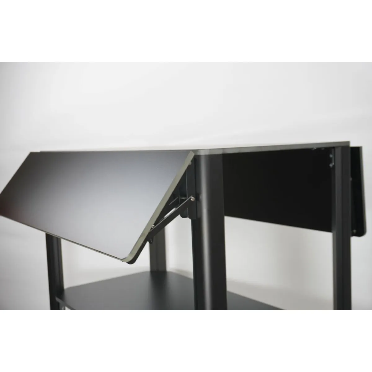 QUATRO Carrello room service elegante; 77x81x76 cm (LxPxH); nero - immagine 1