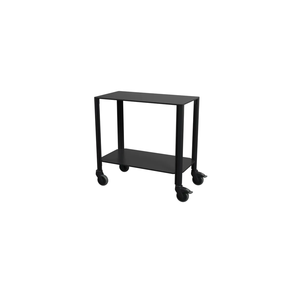 QUATRO Carrello di servizio elegante; 77x71x76 cm (LxPxH); nero - immagine 1