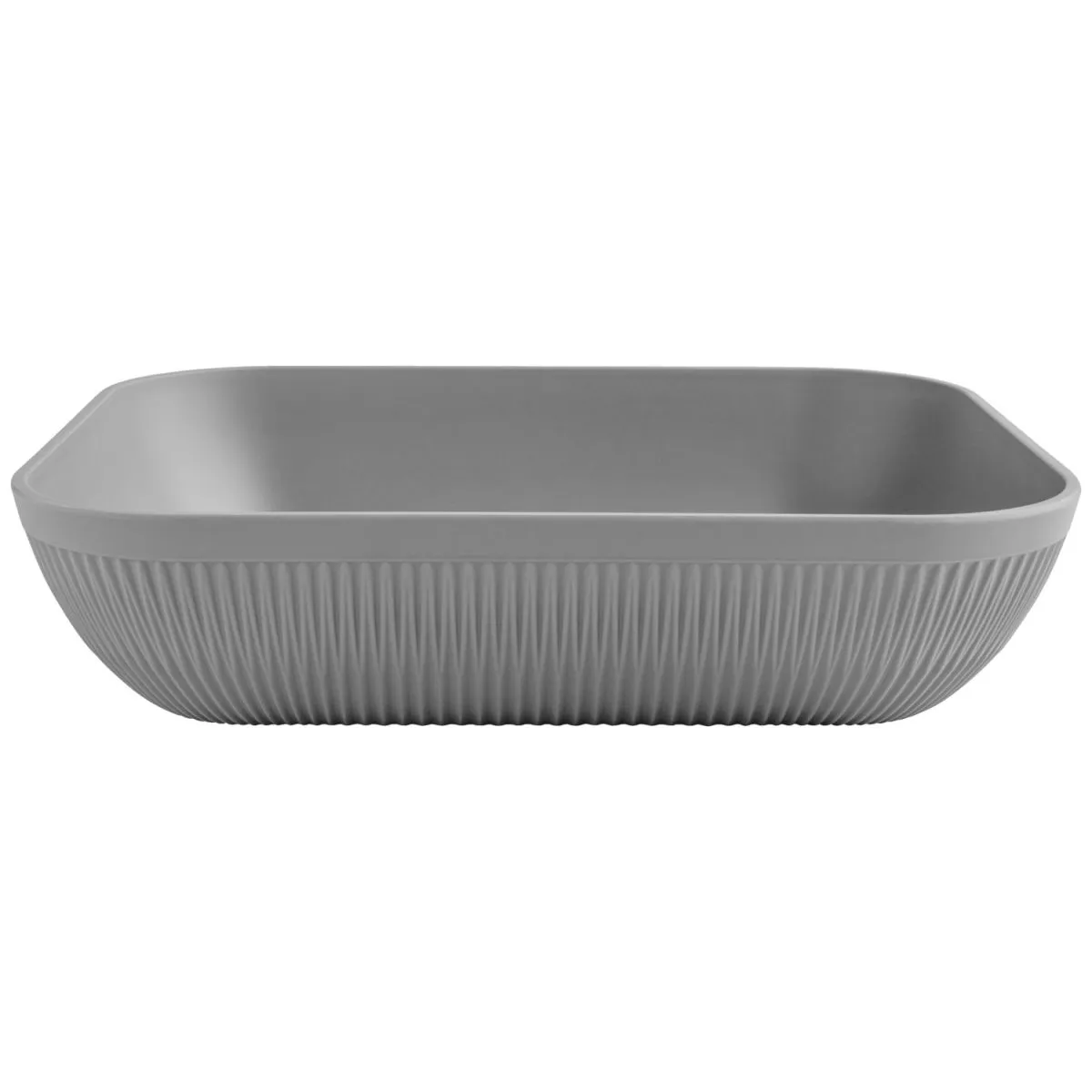 VEGA Ciotola Kanas rettangolare, con rilievo; 3900 ml, 32.5x26.5x7.5 cm (LxLxH); grigio; rettangolare - immagine 1
