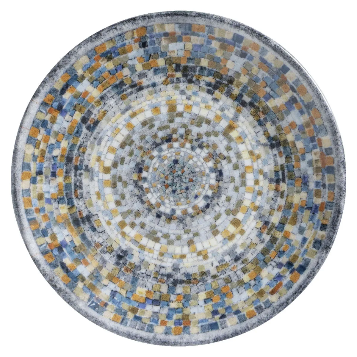 6x VEGA Piatto Terra Mosaic piano; 16.5 cm (Ø); blu/bianco/arancione; rotonda; 6 pz. / Pacco - immagine 1
